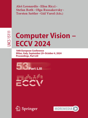 cover image of Computer Vision – ECCV 2024
